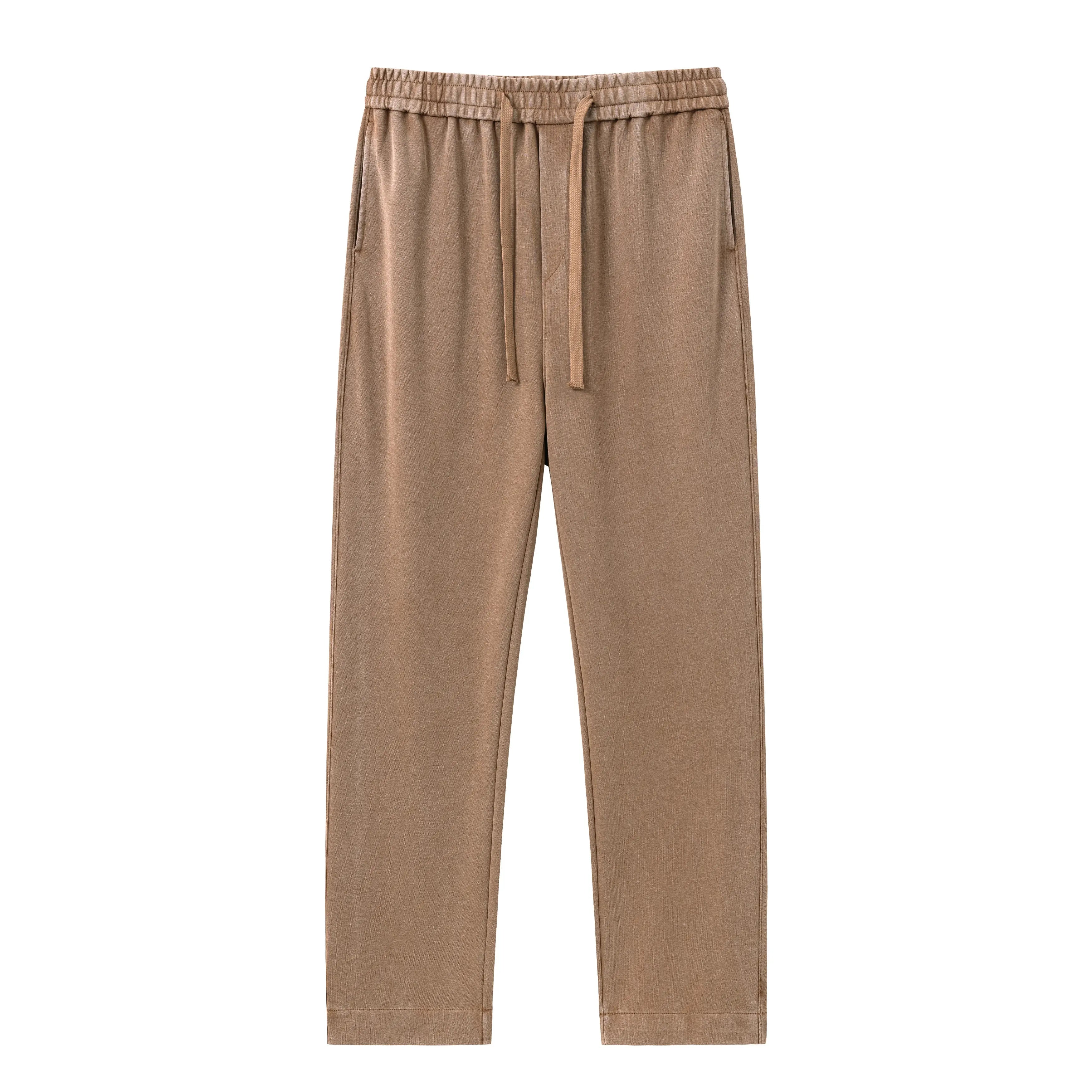3 pack men’s acid wash, washed cotton solid color athletic casual sweatpants, unisex
