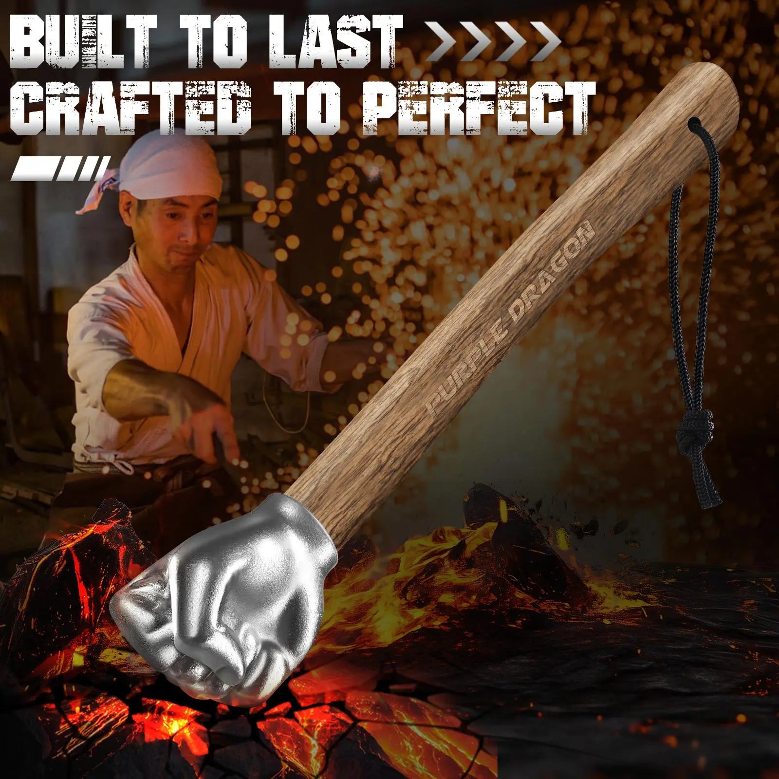 Dragon Fist-Shaped Stainless Steel Hammer