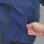 Men's Zip-Up Pilot Jacket with Pockets and Letter Embroidery