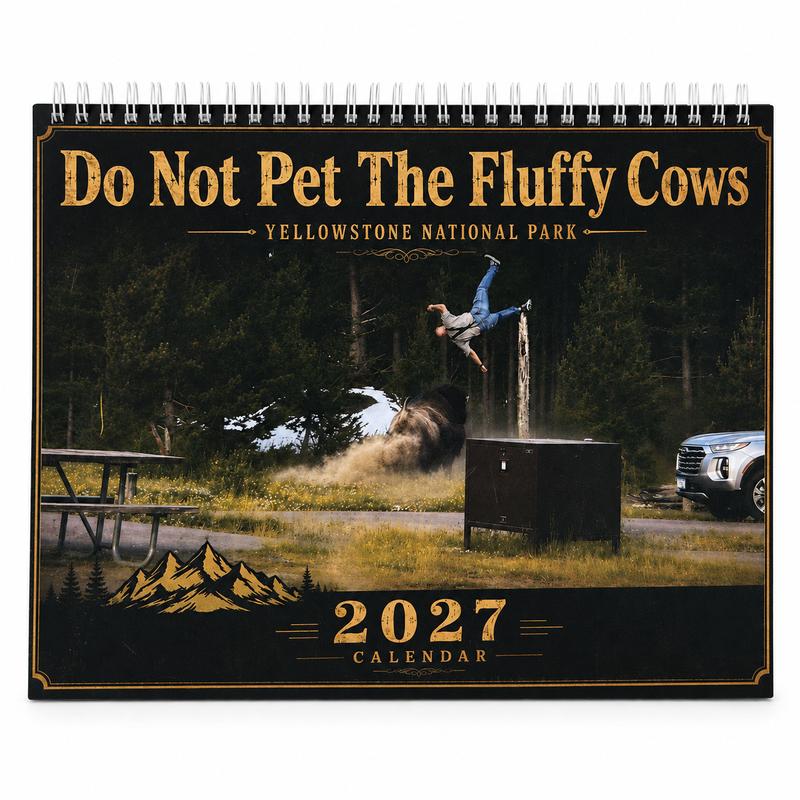 2027 Whimsical Cat Wall Calendar with Funny Horror Movie Villains and 12 Monthly Art Prints