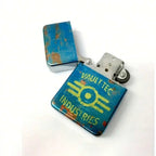 Fallout Themed Stainless Steel Lighter - Sheller Tech (No Fuel Included, Perfect Holiday Gift for Him)