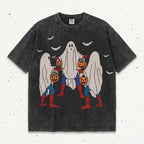 Unisex Halloween Ghost and Pumpkin Graphic Tees, Sweatshirts and Hoodies