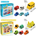 6PCS Bath Cars,Traffic Vehicles and Construction Vehicles, Light Up Bath Toy for Toddler,6 Pack Water Activated Flashing Colors Toys for Kids Bath Fun in the Tub,Bath Fun in Pool or Bathtub,On Beach