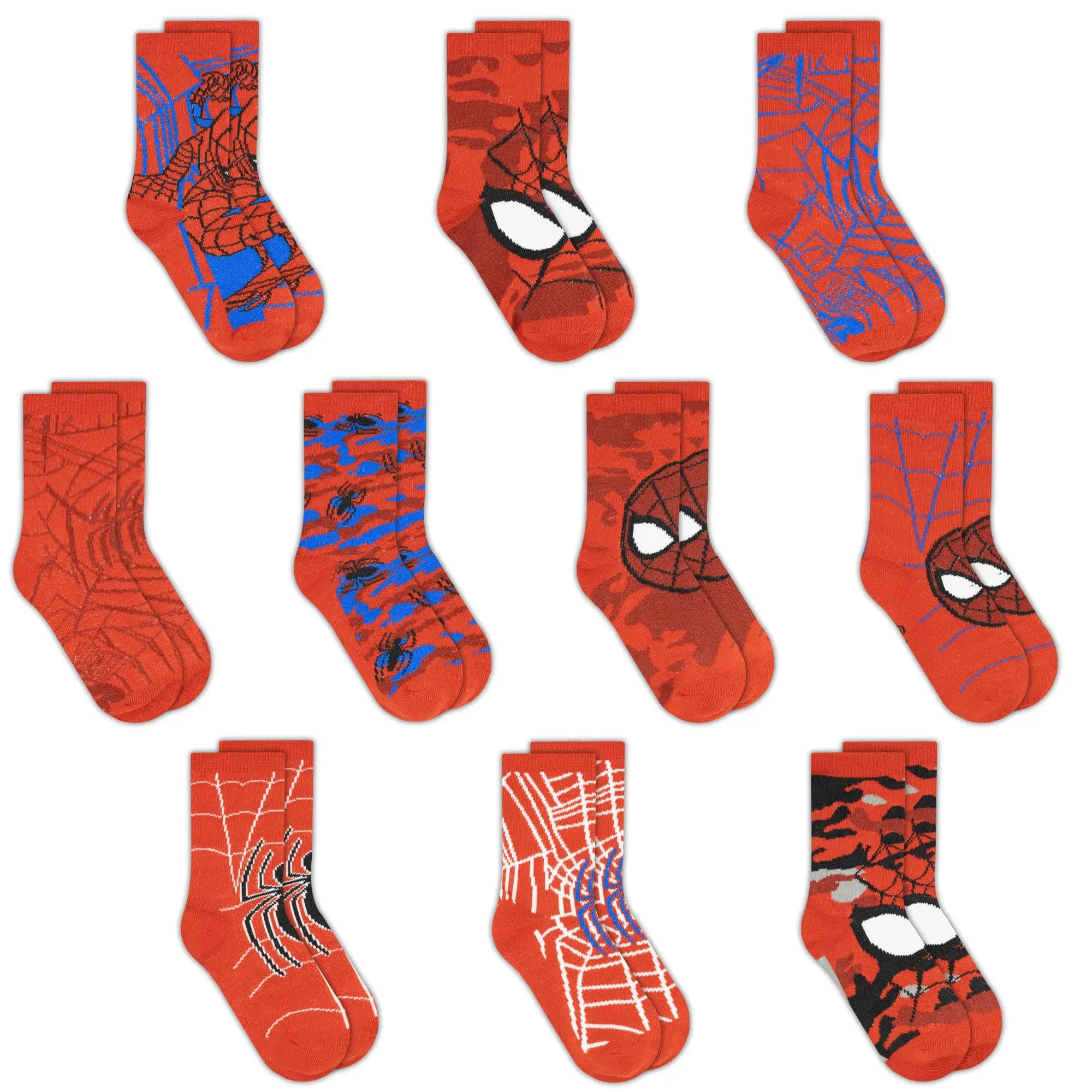 Marvel Spiderman Boys Socks - 10-Pack Decorative Toddler Socks with Amazing Legends Design, Fashion, Clothing, Youth Socks