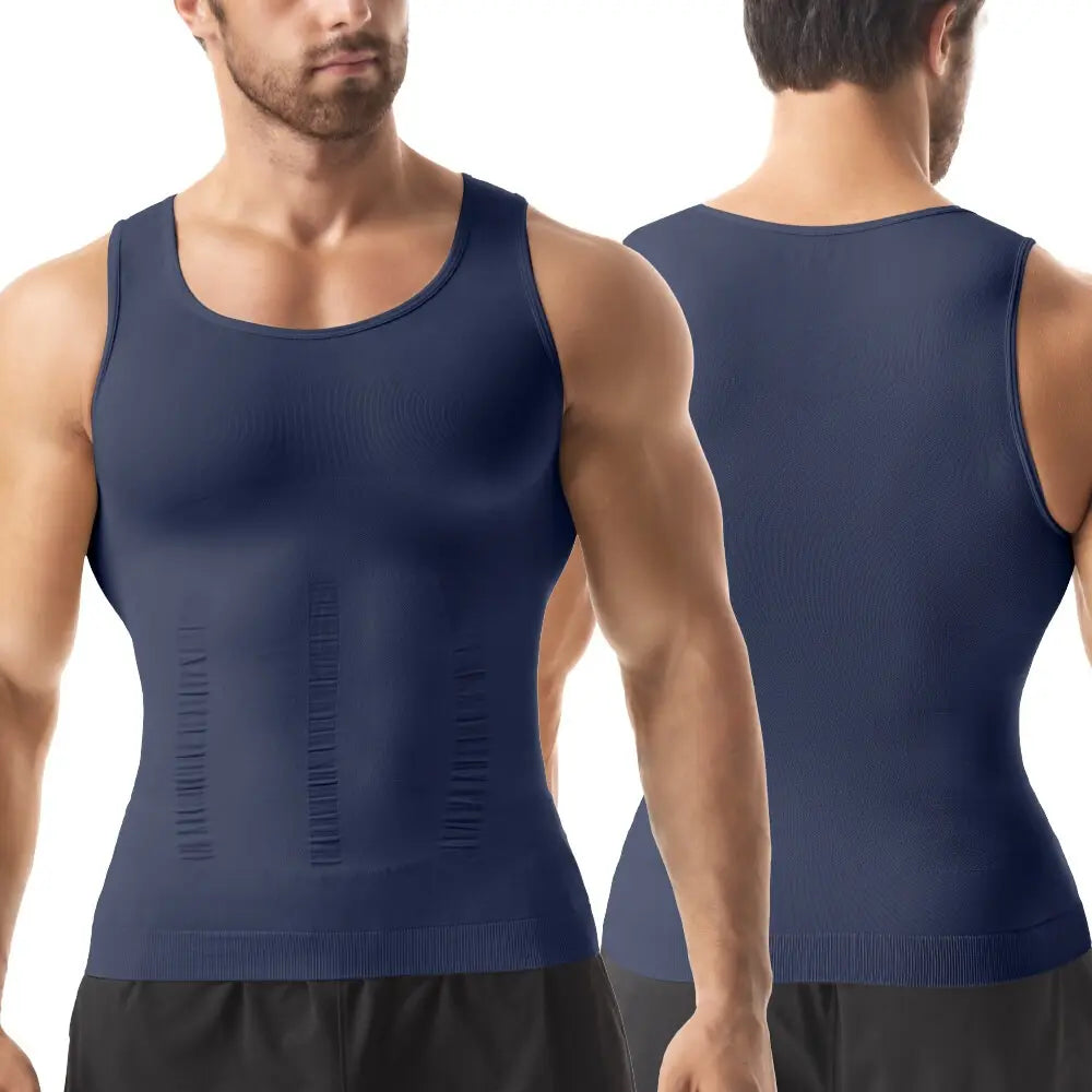 1/2/3/4 Pack Menswear Shapewear Compression Tank Top Daily Casual Undershirt Tummy Control Workout Underwear Shirt Body Shaper Breathable Elastic Soft Stretchy Fabric Sports Sleeveless Fitted