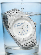 Men's Steel Band Watch, Round Dial, Graffiti-Style Numeral Pattern, Vintage Casual Fashion, Analog Quartz Movement, Quartz Wristwatches, Street-Style Trend Watch, High-End Men's Accessory, Trendy Gift, Stylish Wristwatch