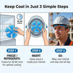 Reusable Cooling Gel Ice Packs, Cold Therapy Inserts For Hard Hats & Sun Hats, Cooling Relief For Construction Workers, Outdoor Activities, Daily Use, Heat Prevention, multi use for summer, perfect gift idea