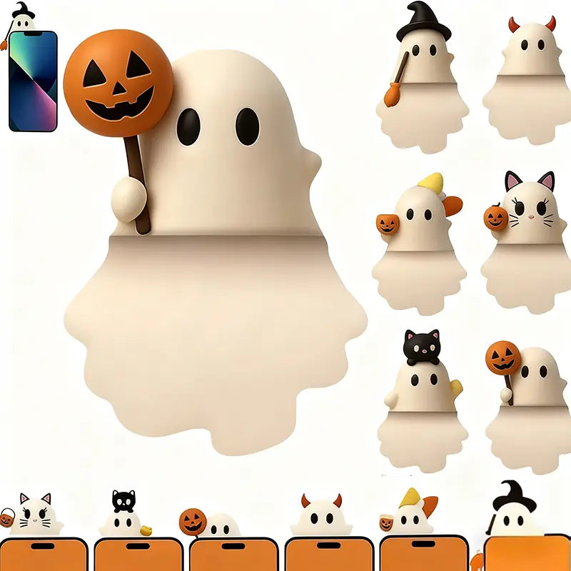 3D Halloween Peel & Stick Phone Charms (6-Pack)