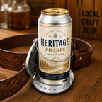 Western Bull Head Oval Flip-Open Magnetic Zinc Alloy Belt Buckle Drink Holster - Men's Accessories, Unisex, Hands-Free Beer & Can Holder for Outdoor Fun, Western Scenarios (Multiple Styles)