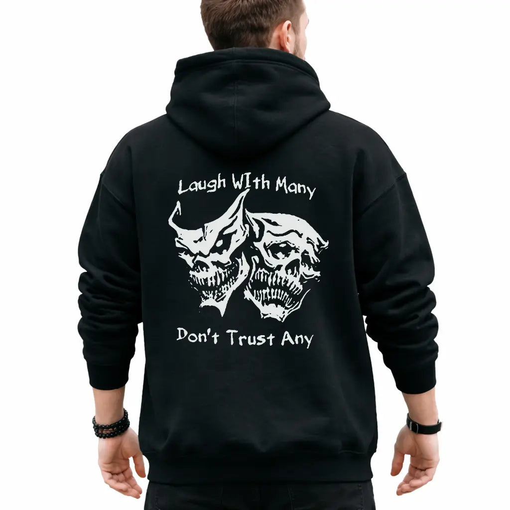 Laugh with Many, Don’t Trust Any Skulls Print Men's T-Shirt, Gift For Him, Gift For Her, Trending Shirt