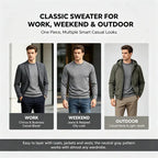 4-Pack Men's Plaid Knit Sweatshirts, Textured Grid Pattern Long Sleeve, Soft Lightweight Casual Top, Ideal for Fall Winter Streetwear