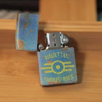 Fallout Themed Stainless Steel Lighter - Sheller Tech (No Fuel Included, Perfect Holiday Gift for Him)