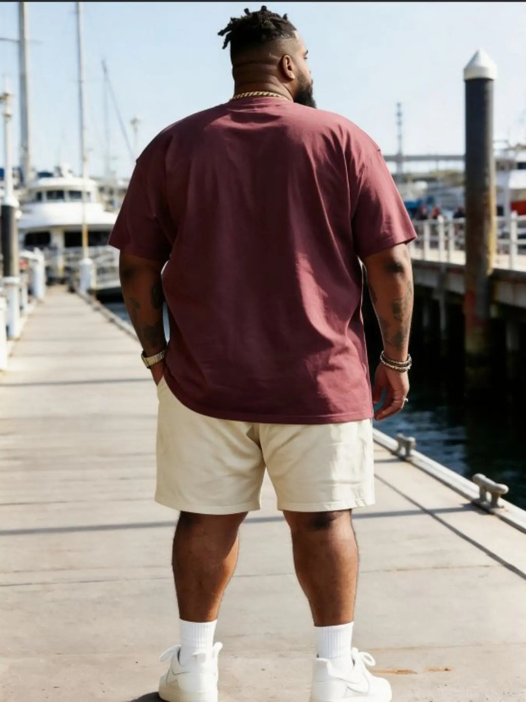 Men's Two-Piece Set, Short Sleeve Casual Outfit, Printed T-Shirt & Shorts, Summer Vacation, Street Wear