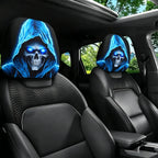 Deals For You Days Mysterious Hooded Figure Headrest Covers 2 Pack, Dark Gothic Style Universal Car Seat Decor, Durable Interior Parts for Daily Commute & Auto Decoration，Universal Auto Seat Accessories，Great Gift for Car Lovers, Cars, Accessories For Car