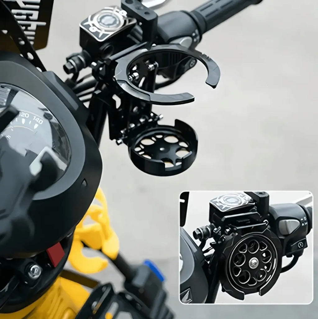 Bike Water Holder, Rotating Bottle Cage, Foldable Cup Mount Adjustable Folding Design, 360 Degree Rotation Support, for Adults Scooter Stroller Cycling Hiking Travel Outdoor Riding