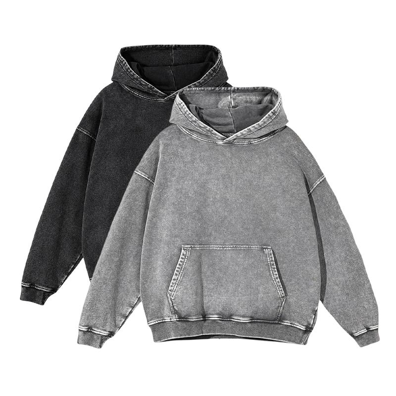 Unisex Heavyweight Acid Wash Pure Cotton Hoodie