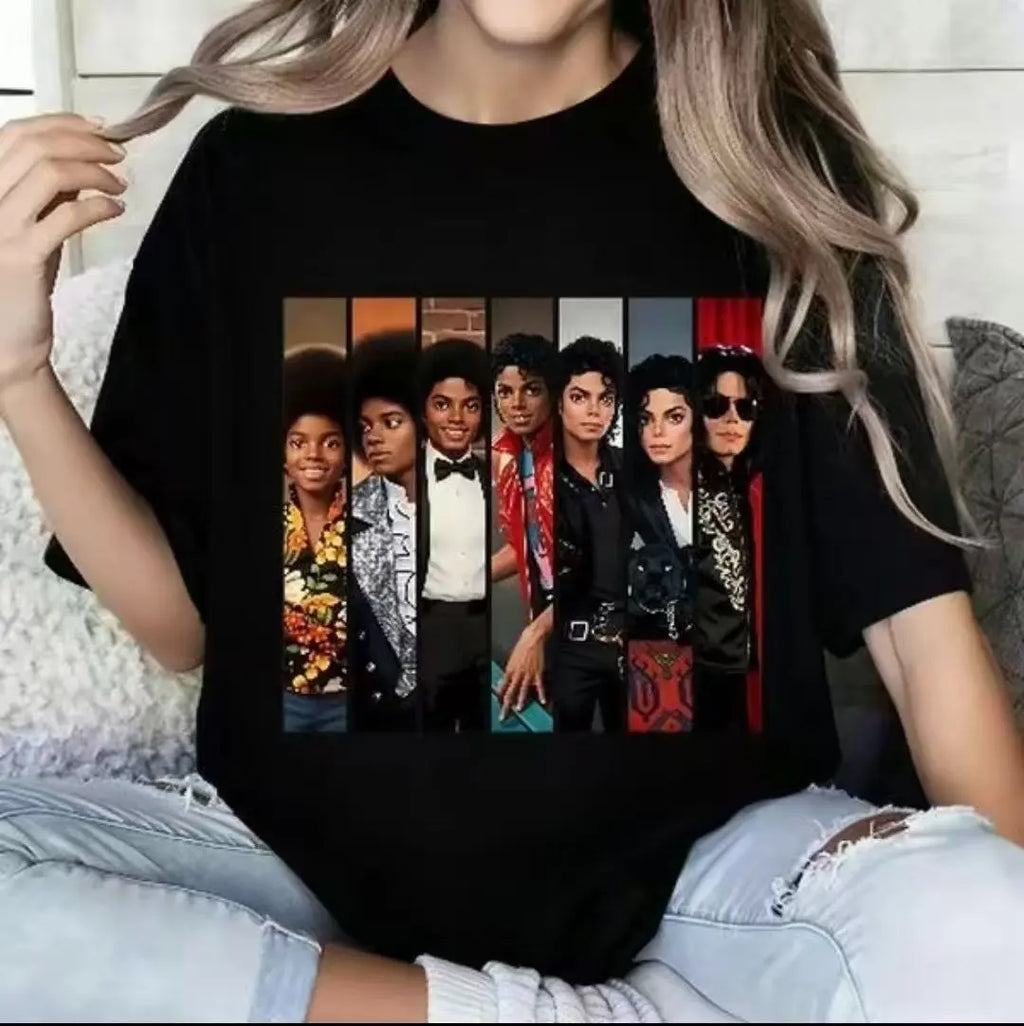 MJ Glove Graphic-Shirt Vintage 90s tee – Iconic King of Pop History Graphic Tee,MJ Career Timeline Top