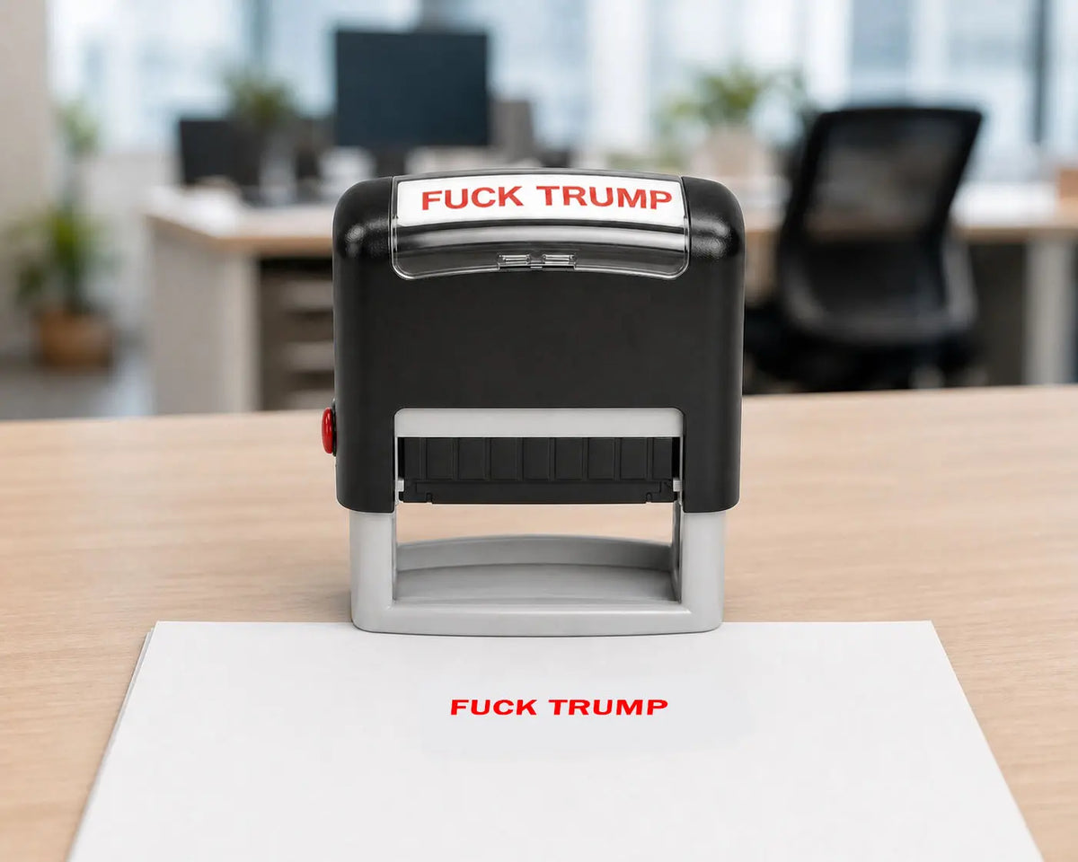 Self-Inking Red Ink Anti-Trump Novelty Stamp