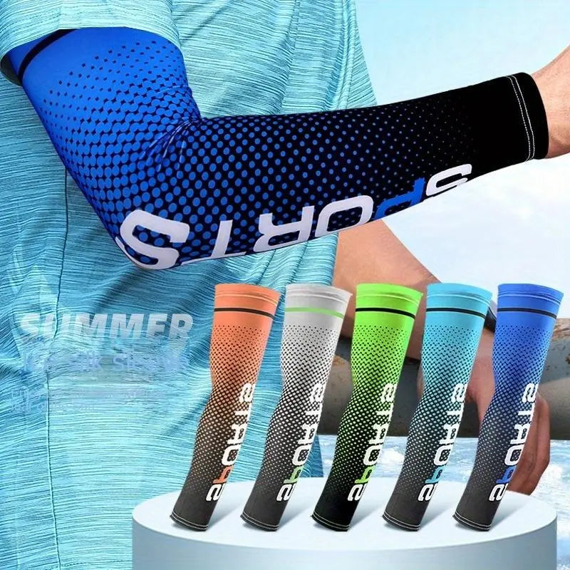 5 Pairs of UV-Blocking Arm Sleeves for Summer Heat，Stay Cool and Protected