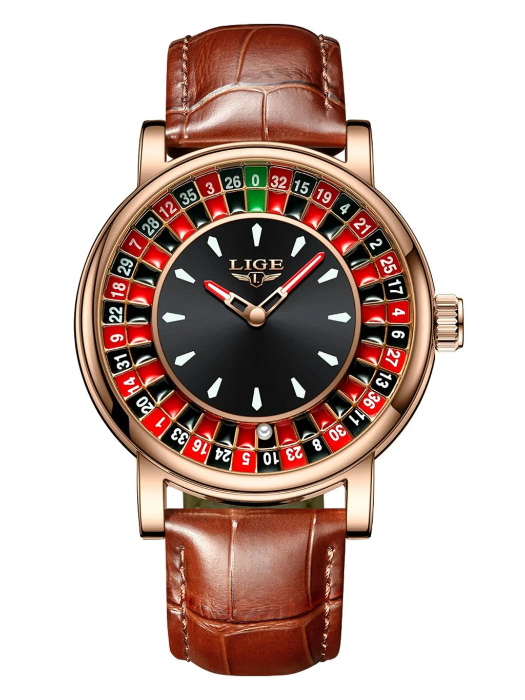 Men's Fashion Round Russian Roulette 12 Zodiac Theme Interactive Quartz Watch, Waterproof Design for Parties and Daily Wear