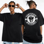 Certified Whiteboy Hoodie Skull Graphic Streetwear, Edgy Skull Print Urban Style Hoodie, Dark Aesthetic Street Fashion Shirt, Unisex Sweater Pullover Tee