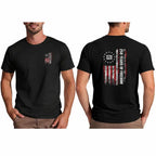 Double-Sided 250th Anniversary American Flag T-Shirt 1776-2026 Patriotic Graphic Tee for Men