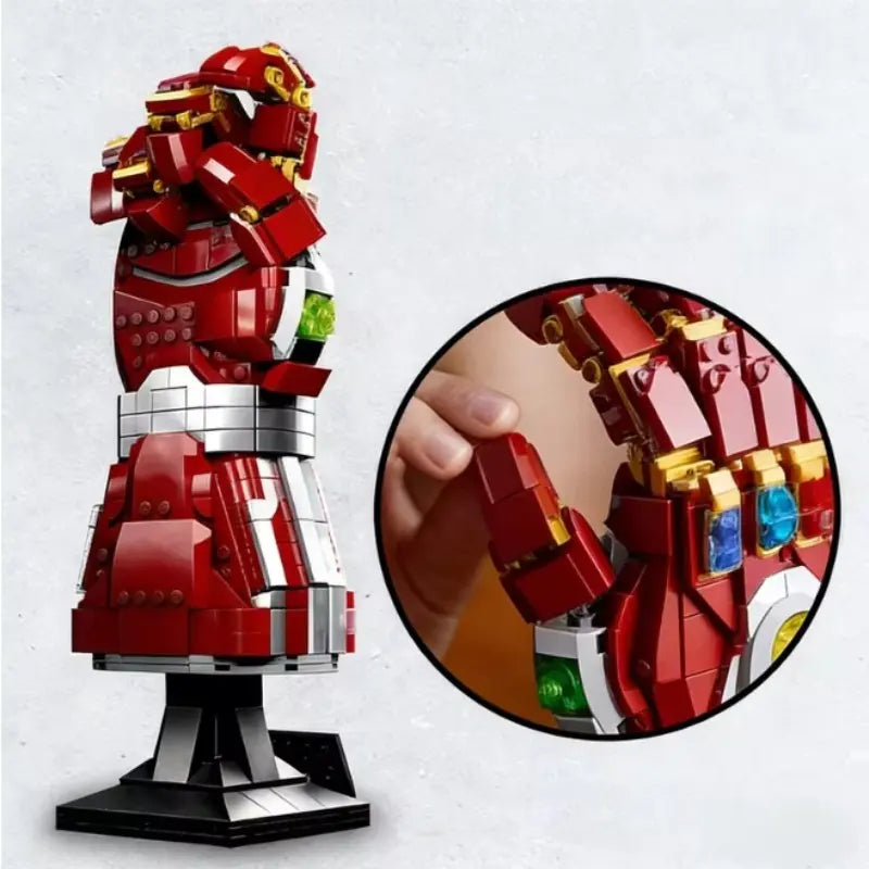2026 New Creative Brick Model Building Blocks, Gold Infinite Nano Glove Toy Model Decorative Item, Christmas Gift, Model Building Kits