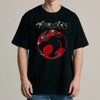 ThunderCats street style T-shirt with leopard pattern, adding a sense of street and vicissitudes. Suitable for men, women, mothers and friends, couple style, fashionable and loose, youthful and energetic, men's daily wear top
