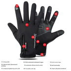 Unisex Windproof Touchscreen Fleece Gloves for Winter Outdoor Activities