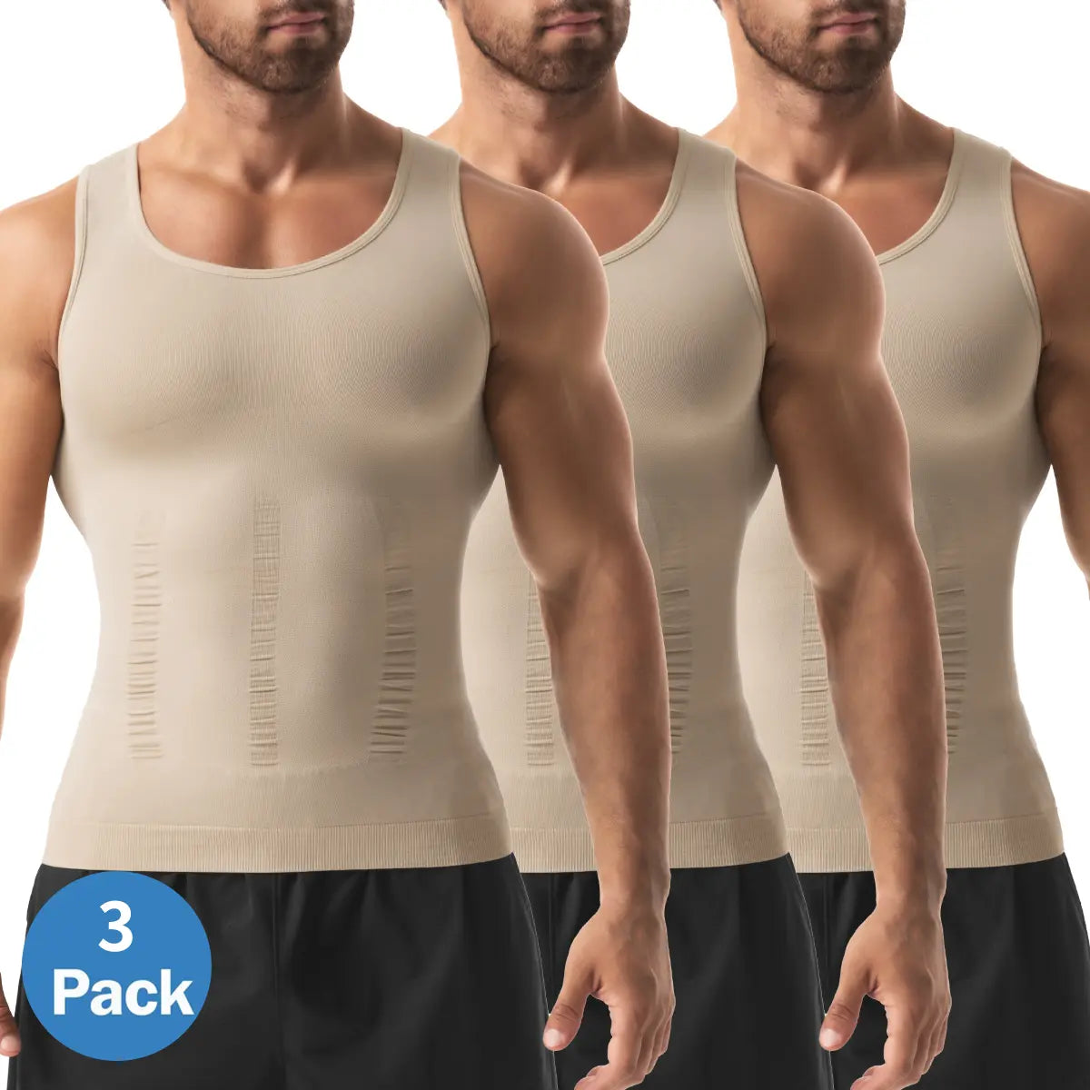 1/2/3/4 Pack Menswear Shapewear Compression Tank Top Daily Casual Undershirt Tummy Control Workout Underwear Shirt Body Shaper Breathable Elastic Soft Stretchy Fabric Sports Sleeveless Fitted
