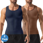 1/2/3/4 Pack Menswear Shapewear Compression Tank Top Daily Casual Undershirt Tummy Control Workout Underwear Shirt Body Shaper Breathable Elastic Soft Stretchy Fabric Sports Sleeveless Fitted