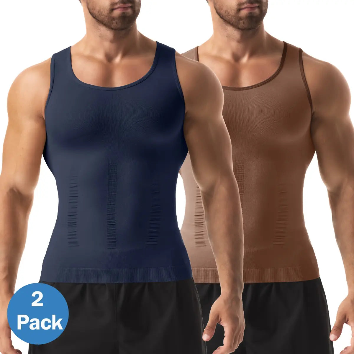 1/2/3/4 Pack Menswear Shapewear Compression Tank Top Daily Casual Undershirt Tummy Control Workout Underwear Shirt Body Shaper Breathable Elastic Soft Stretchy Fabric Sports Sleeveless Fitted