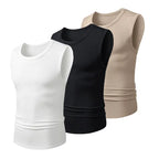 STREVATE Men's Wide Strap Ribbed Tank Top, High Stretch Breathable Muscle Tank, Heavyweight Drapey Fit Gym & Casual Sleeveless Shirt
