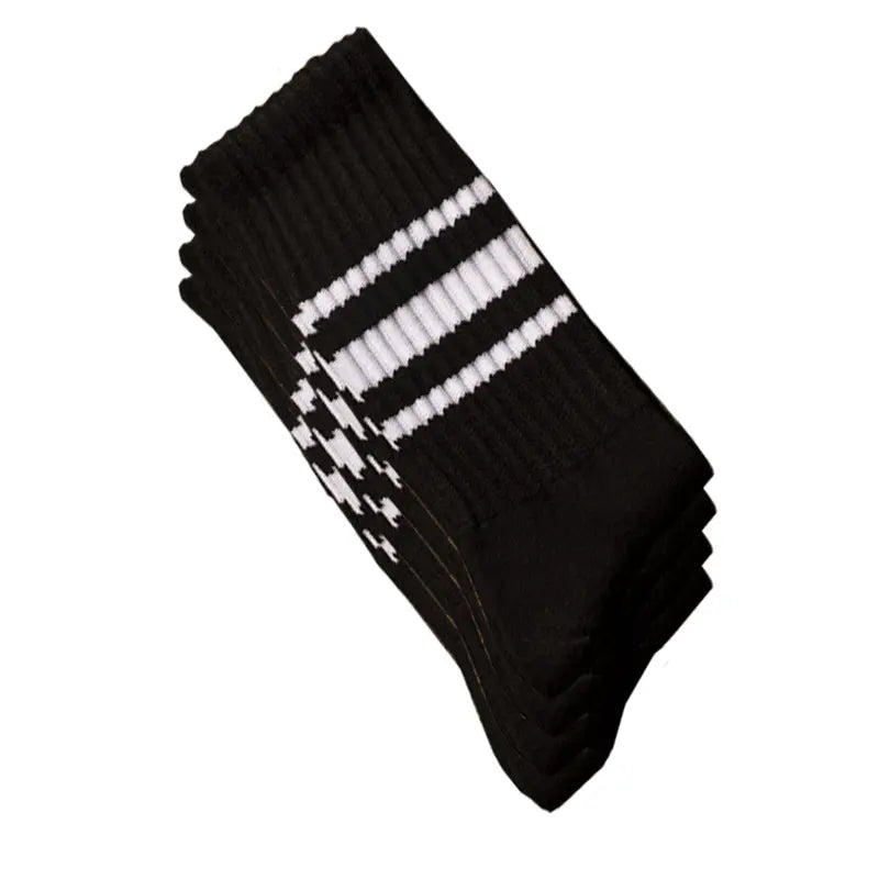4 Pairs Natural 98% Cotton Crew Socks - Seamless, Breathable, Cozy Fall & Winter Socks for Women & Men