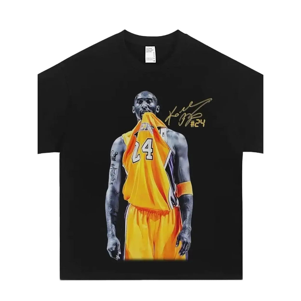 Men's Vintage Kobe Bite Character Cotton Short-Sleeve T-Shirt
