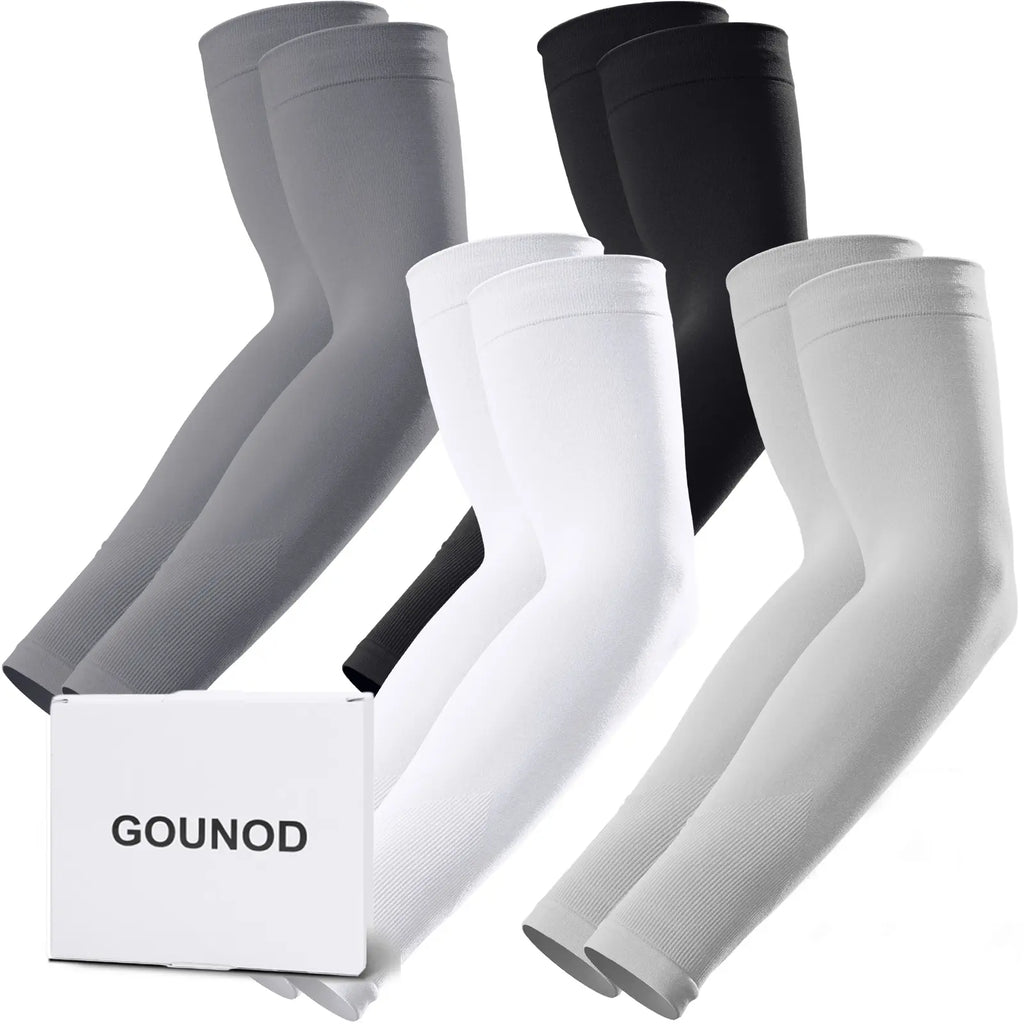 GOUNOD Sun Protection UV Arm Sleeves for Men Women Youth UPF 50+ Compression Cooling Football Sleeves FallFreshness Breast Cancer Awareness Month #Summervibes summerwins,summerwins,father'sdaygifts,campingessentials,campinggear
