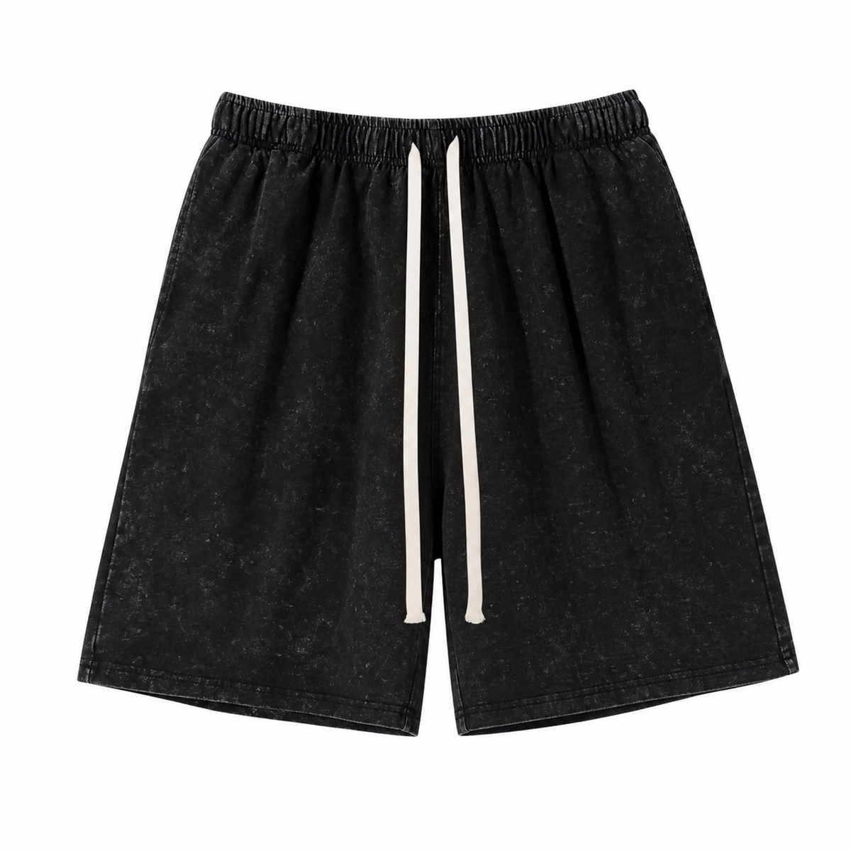 Unisex Vintage Acid Wash Cotton Athletic Sweat Shorts