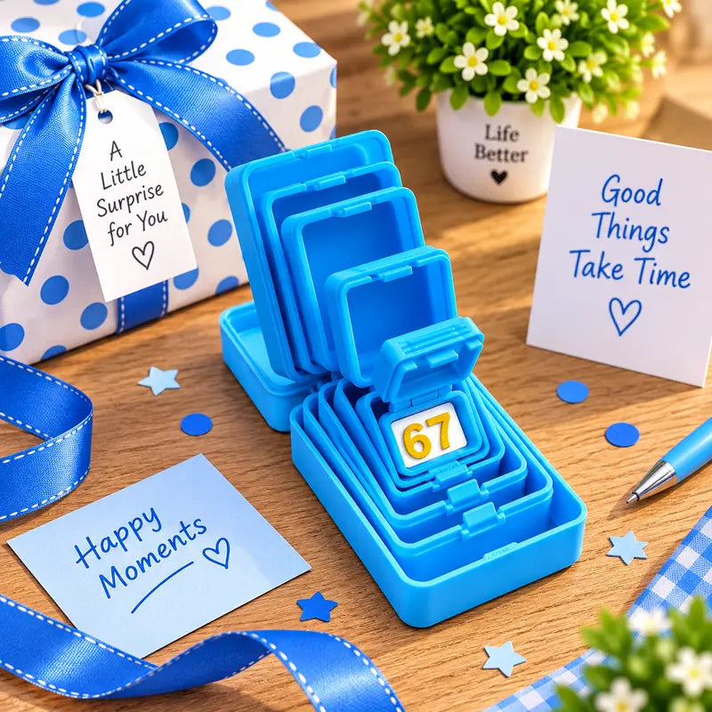 67 Surprise Nesting Gift Box, Multi-Layer 3D Printed Prank Box, Funny Unboxing Gift for Kids & Teens, Birthday Party & Holiday Gag Gift