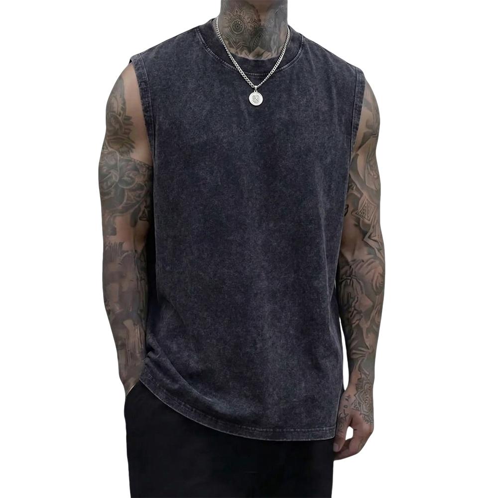 Pack of 3 vintage men’s undershirts/sleeveless shirts, new summer collection, 230 g heavy pure cotton, soft and gentle on skin fabric, unisex, machine washable, 100% cotton, relaxed retro fit,