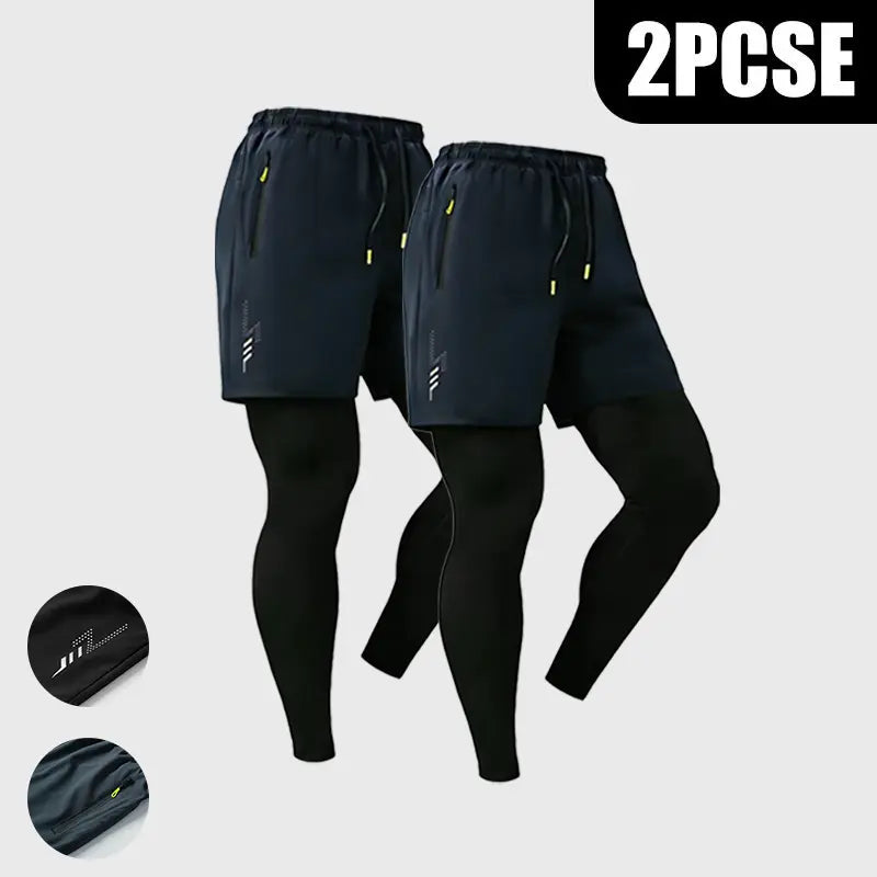 Men's 2-in-1 Compression Shorts | Lightweight Breathable Running Shorts