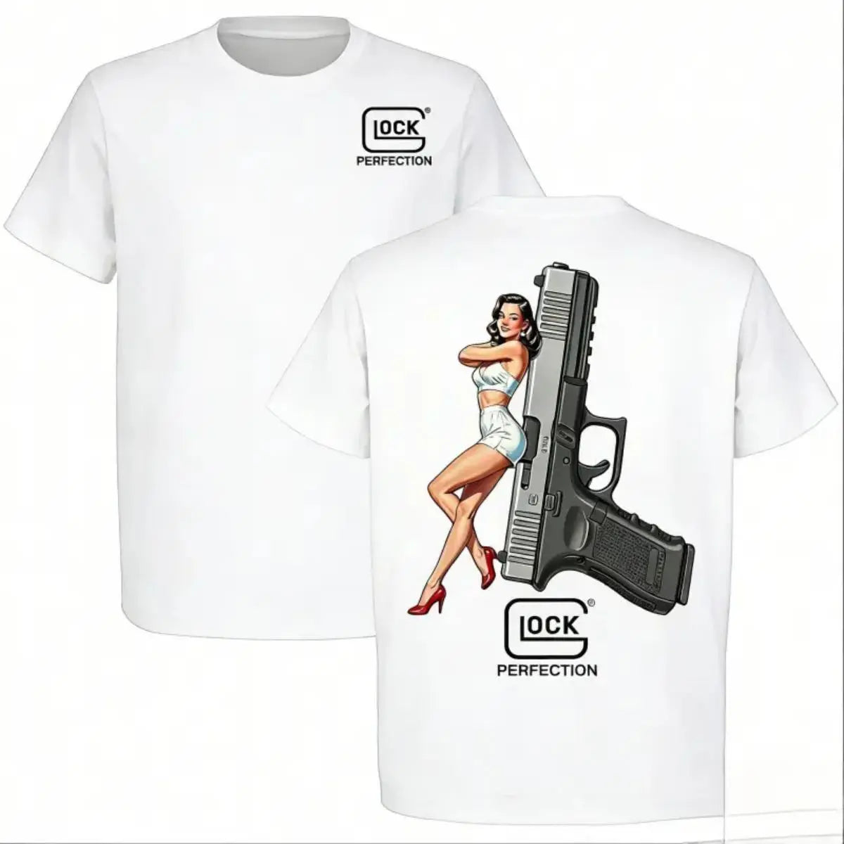 Vintage Tactical Gun Graphic T-Shirt for Men & Women
