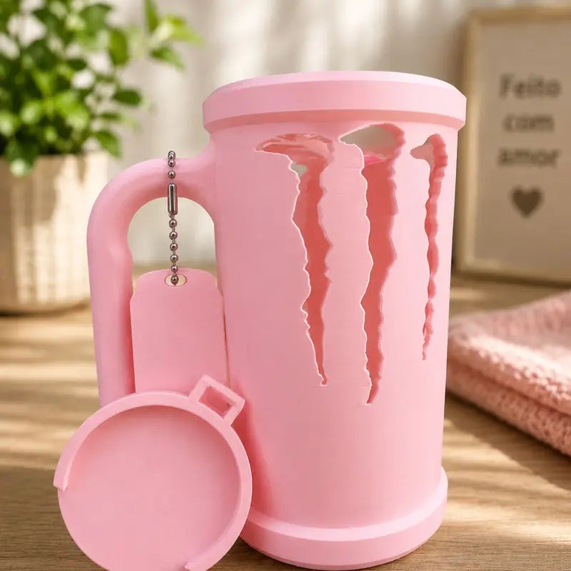 Can Holder with Handle & Keychain – Cute Glow Design kit