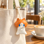 Cute Orange Cat Pull-and-Swing Keychain Toy, Interactive Moving Bag Charm and Backpack Pendant