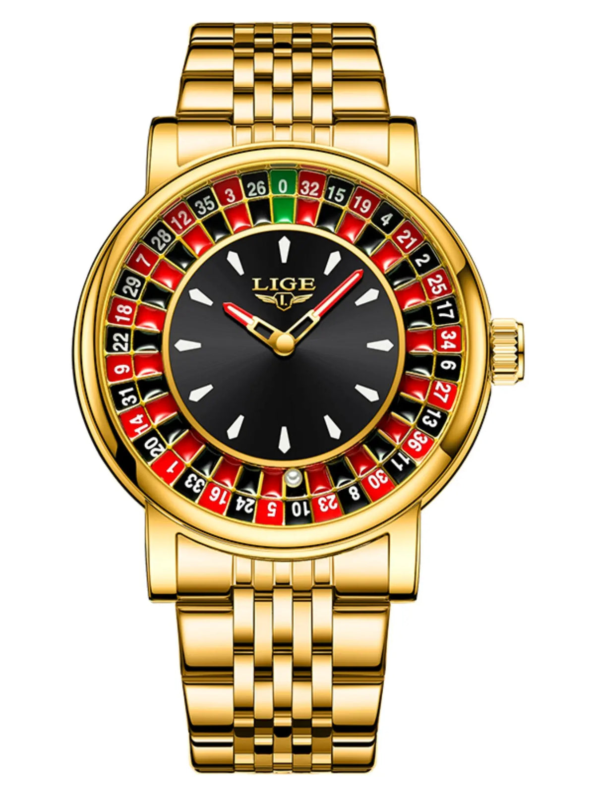 Men's Fashion Round Russian Roulette 12 Zodiac Theme Interactive Quartz Watch, Waterproof Design for Parties and Daily Wear