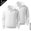 Men's 2-Pack Quarter-Zip Cozy Sweatshirts - Classic Stand Collar Long-Sleeve Mens Clothing, Outdoor Daily Fitness Wear, Guys Anniversary & Boyfriend Birthday Gift