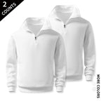 Men's 2-Pack Quarter-Zip Cozy Sweatshirts - Classic Stand Collar Long-Sleeve Mens Clothing, Outdoor Daily Fitness Wear, Guys Anniversary & Boyfriend Birthday Gift