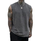 Pack of 3 vintage men’s undershirts/sleeveless shirts, new summer collection, 230 g heavy pure cotton, soft and gentle on skin fabric, unisex, machine washable, 100% cotton, relaxed retro fit,