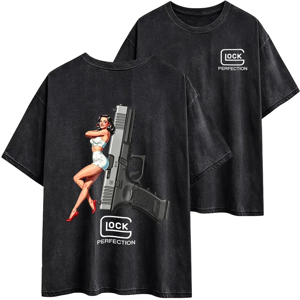 Vintage Tactical Gun Graphic T-Shirt for Men & Women