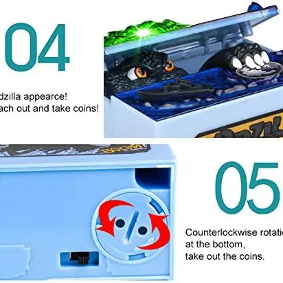 Musical Dinosaur Coin Bank for Kids