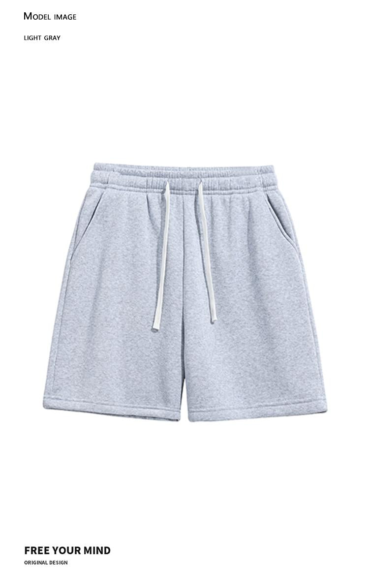 4-pack summer men’s shorts with a simple pocket design—versatile casual athletic shorts for everyday wear, featuring a drawstring waist for comfort.summervibes